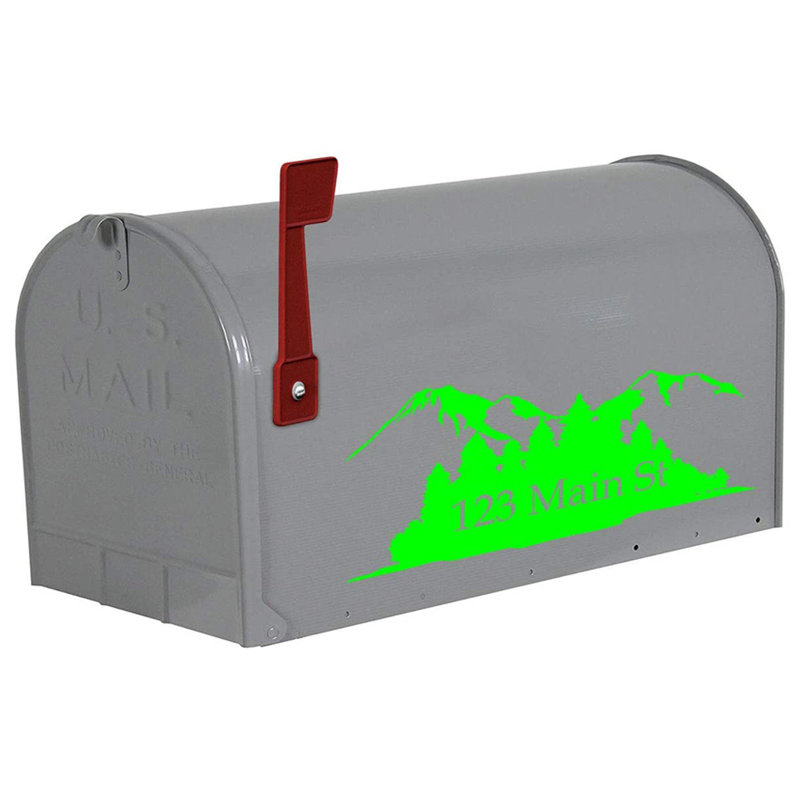 Lettre d’autocollant de 5 po, Oui, Vert lime