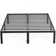 Lutherville 14'' Black Metal Platform Bed Frame With Steel Slat Support, No Box Spring Needed