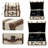 Vintage Suitcase Linen Fabric Covered Decorative Trunk Set Of 2 - Antique-style Wood Chests, Perfect For Weddings And Keepsakes