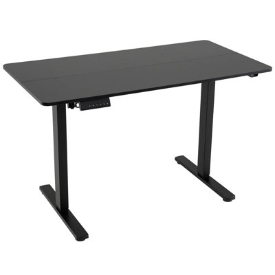 Bureau assis-debout 48 po x 24 po avec 3 réglages de mémoire et protection anti-collision noir