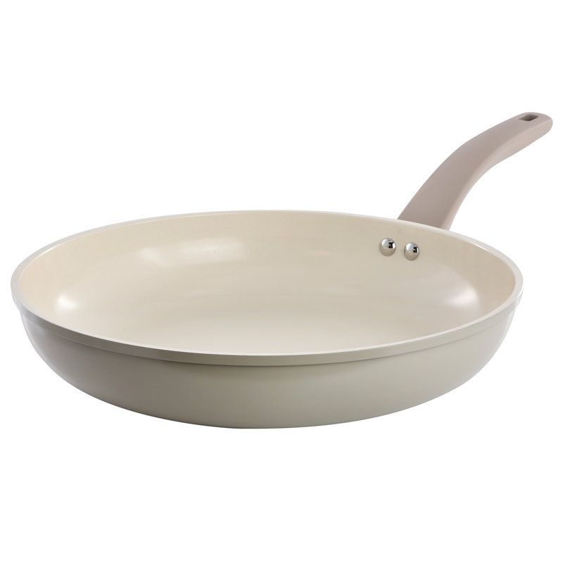 Oster Sutterville Choice 9.5 Inch Ceramic Nonstick Frying Pan in Beige, 9.5"