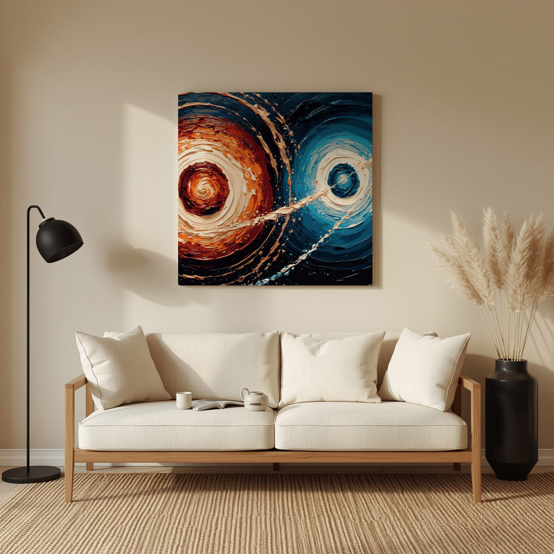 Art mural en métal gris, H 144 po x l 144 po x P 0,05 po