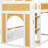 Jonathan Wooden Bunk Bed with Storage Shelves, Window & 2 Doors-120886385