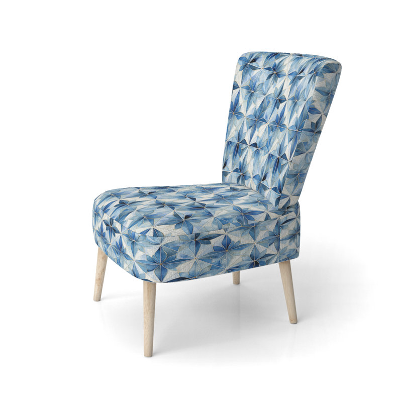 Fauteuil d'appoint rembourré bohème et éclectique Vintage