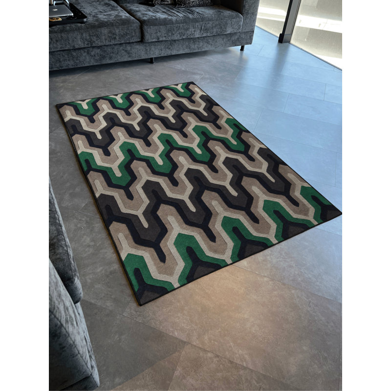 Waiel Geometric Indoor / Outdoor Rug, Rectangle 2'8" x 5'