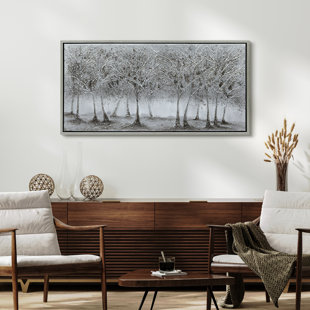 Peinture sur toile, cadre flottant