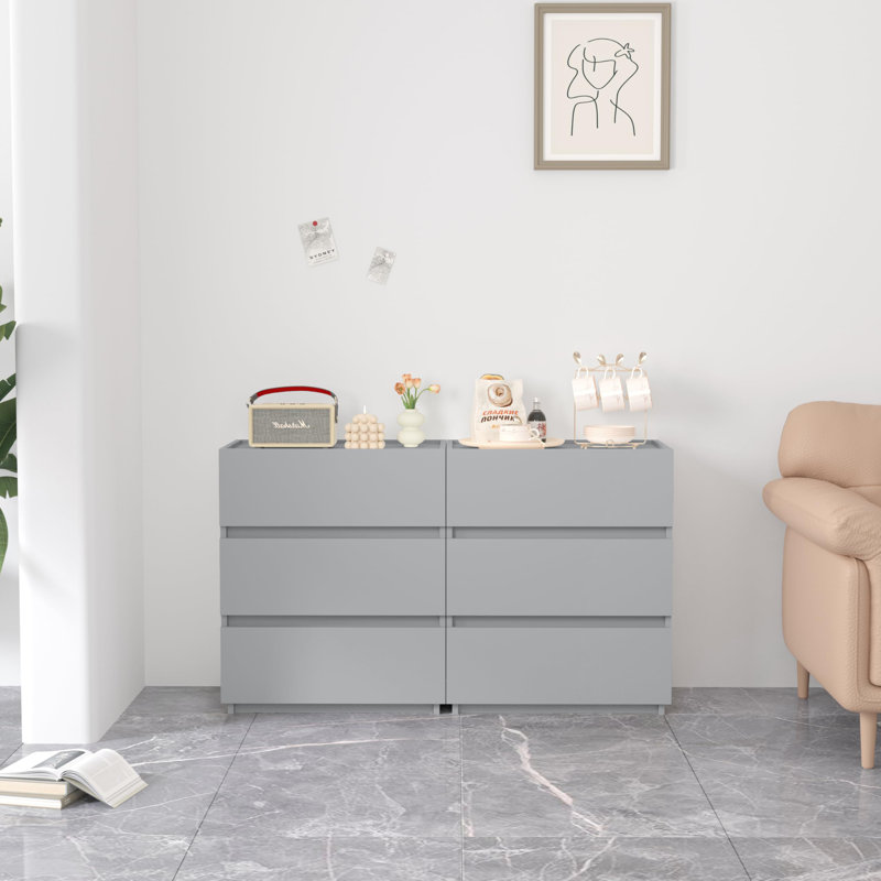 3 Drawer Dresser 23.6 in., Gray