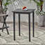 Table de bar d'extérieur carrée en bois d'acacia gris foncé-7561848