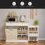 Armoire de rangement pour poubelle de cuisine avec 2 tiroirs, 1 armoire à ordures basculante, 1 porte avec support de rangement et 2 tablettes pour la cuisine, la salle à manger et le salon