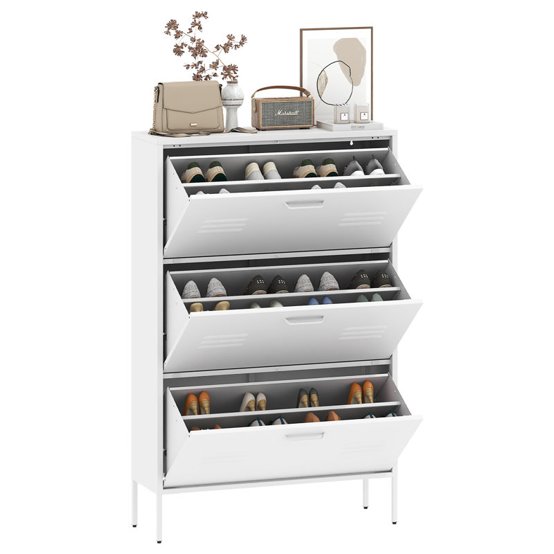 Armoire à chaussures avec 3 tiroirs rabattables
