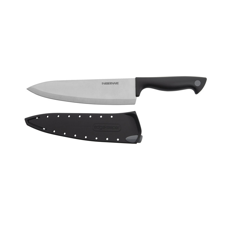 Farberware Edgekeeper Chef Knife with Built-In Self-Sharpening Blade Cover, 8" 