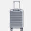 14 "/ 20" 2 pièces / ensemble dans un bagage à roulettes en ABS, avec serrure à combinaison, étui à cosmétiques 14 "(argent)