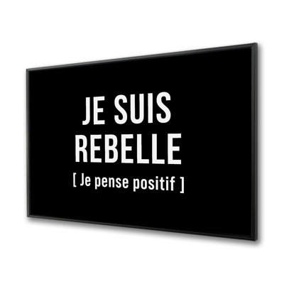 I'm rebellious - Shapes White Framed Canvas for Home Decor