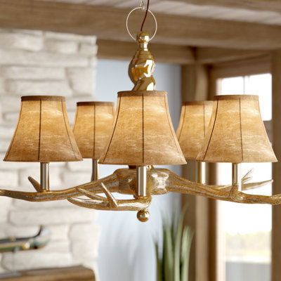 5'' H Faux Leather Bell Lamp Shade