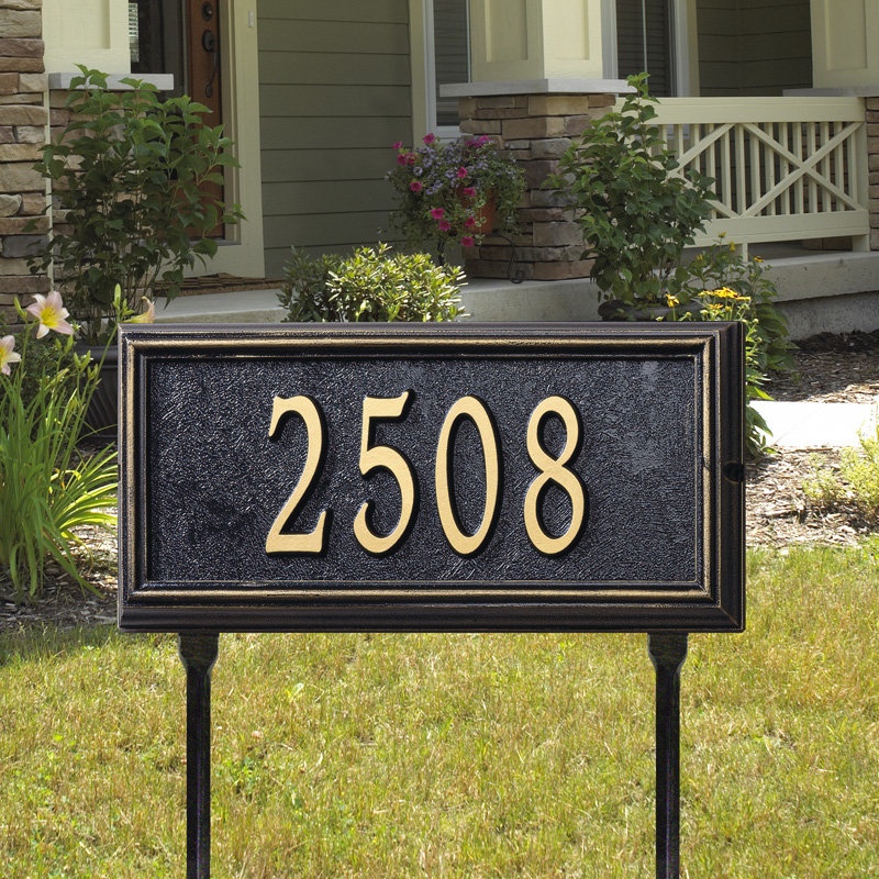 Springfield 1-Line Lawn Address Sign, Yes