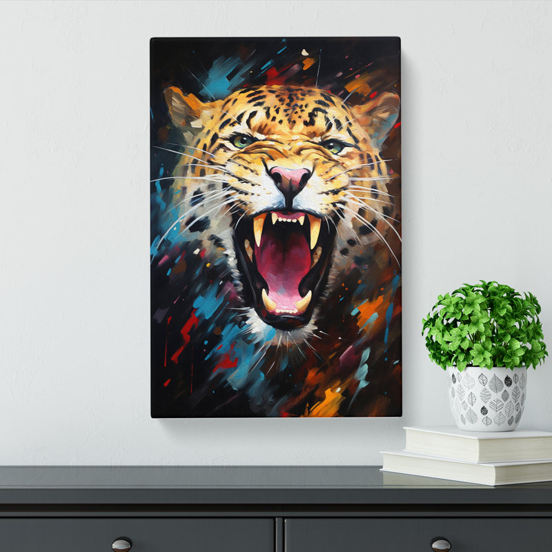 Leopard Action - Print, 50cm H x 35cm W x 3cm D
