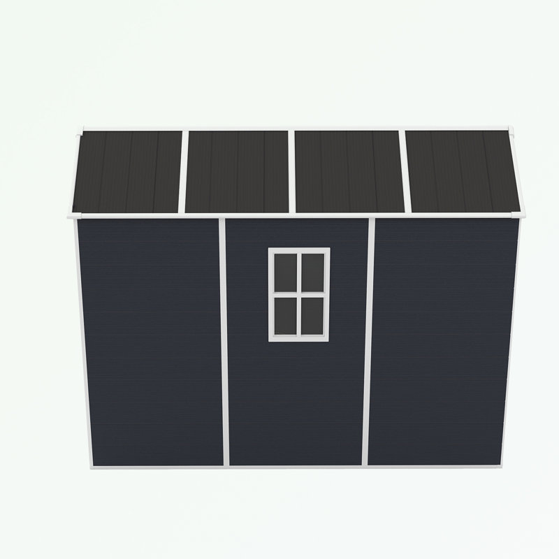 Remise de rangement extérieure avec porte simple, fenêtre et évent