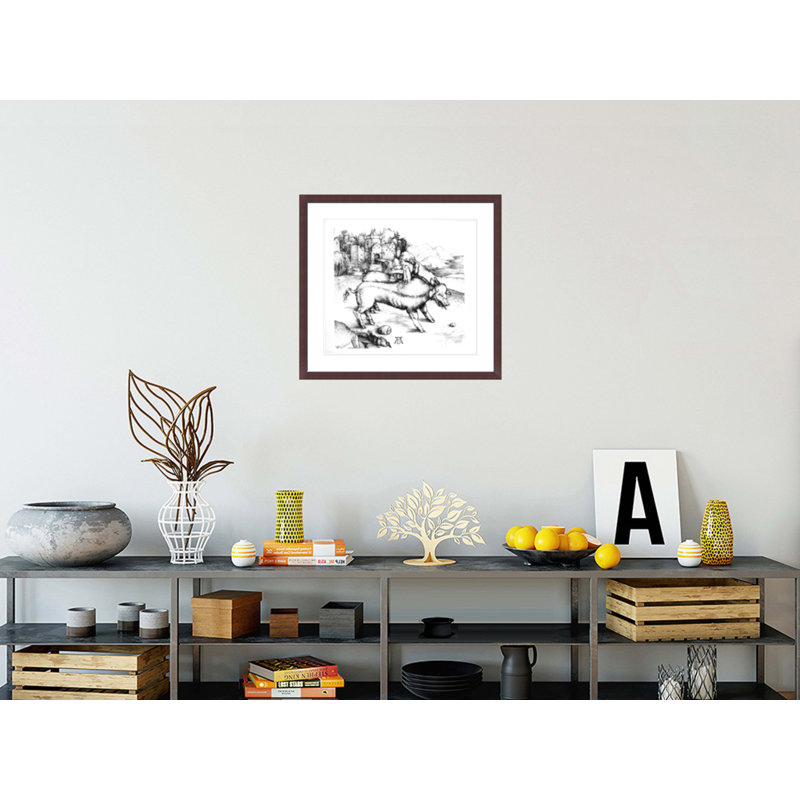 «Monstrous Pig» par Albrecht Dürer, impression giclée sur cadre, H 23,5 po x l 25,66 po