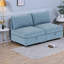 Canapé modulaire polyvalent, chenille bleu antique, style moderne pour la maison