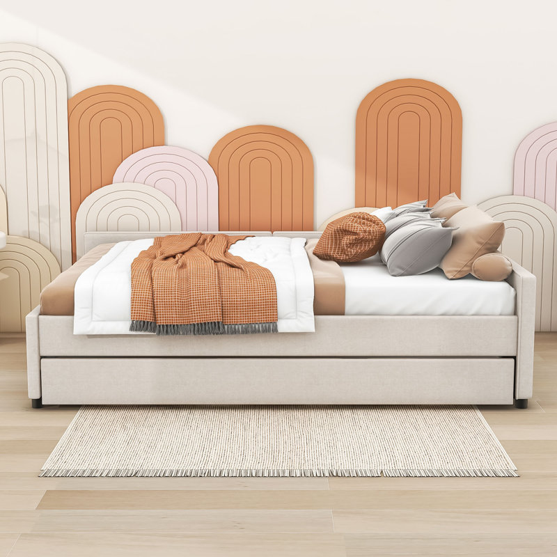 Lit plateforme tapissier Aarah, Grand