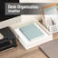 Plateau en papier format lettre Mind Reader, organiseur de documents de bureau avec patins antidérapants, plateau d'accessoires de bureau, métal, blanc-126465021