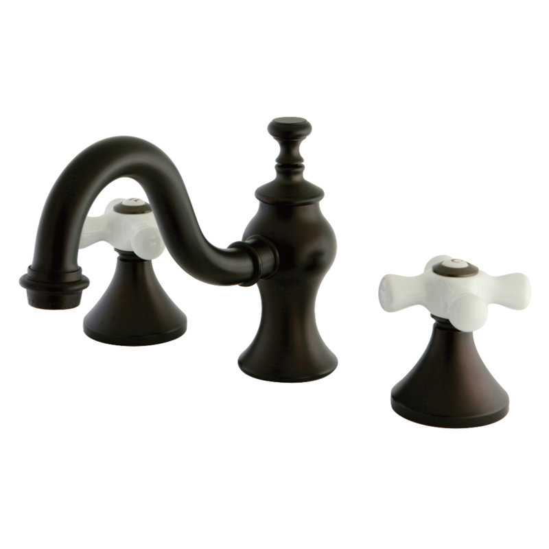 Vintage Widespread Lavatory Bathroom Faucet with Brass Pop-Up, Oil Rubbed Bronze