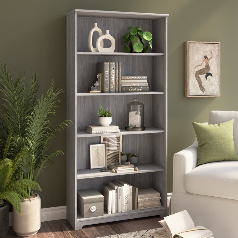 Tall 5 Shelf Bookcase in Modern Gray, Modern Gray