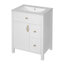 Meuble-lavabo de 24 po avec lavabo en céramique, portes à fermeture douce, 2 tiroirs et tablette à deux niveaux-344896148