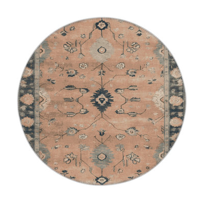 Tapis intérieur et extérieur brun Overdyed