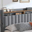 Structure de lit tapissier avec 3 tiroirs de rangement, tête de lit à 2 niveaux, support de lattes en bois, capacité de poids de 1000 lb, aucun sommier requis, assemblage facile-129759800-129759802