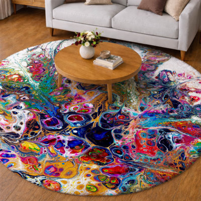 Premium Machine Washable Dream Shag ADS46 Abstract Rug