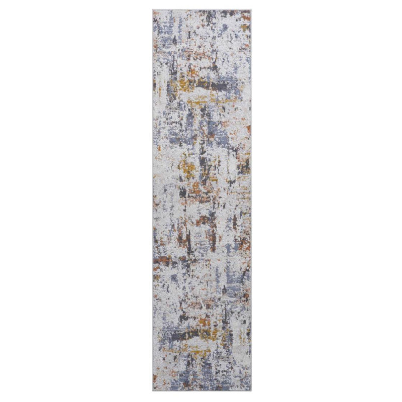 LOOM & LUXE Collection Ivory/Blue /Abstract Non-Shedding Living Room Bedroom Dining Home Office Stylish And Stain Resistant Area Rug