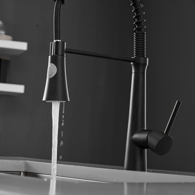 Robinet de cuisine rétractable à poignée simple