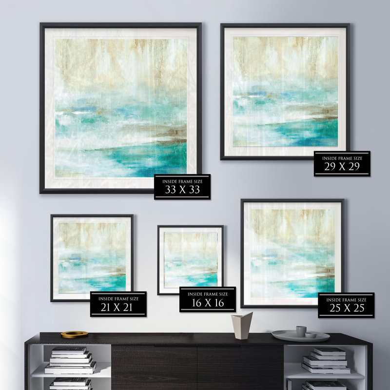 « through the brume i », reproduction encadrée, H 26,5 po x l 26,5 po x P 1,5 po