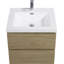 Meuble-lavabo flottant 24 po avec lavabo, meuble de rangement mural moderne, lavabo en résine, tiroirs à fermeture en douceur-116332383