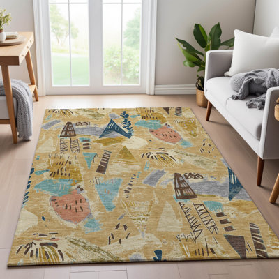 Tapis moderne de qualité supérieure lavable à la machine Harjo AMF1573