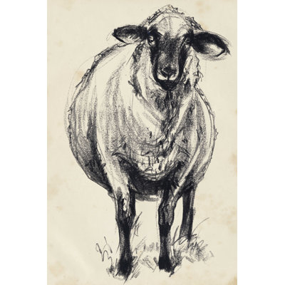 " Charcoal Sheep II " by Jennifer Paxton Parker Painting Print