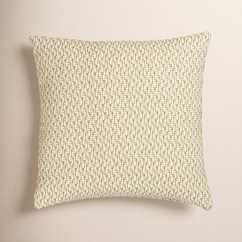 Coussin décoratif Brich Lane Cascade, Plumes, Carré 16 po, Vert