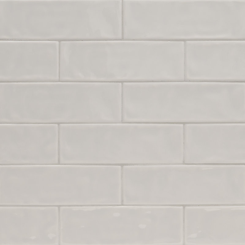 Metrola 4 in. x 12 in. Glossy Ceramic Subway Wall Tile, Ashen