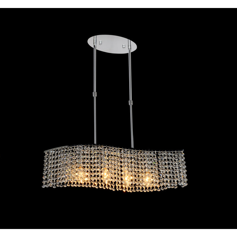 Luminaire suspendu linéaire unique 6 lumières Whitacre
