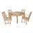 Windsor 4 - Person Teak Wood Patio Dining Set with Square Table