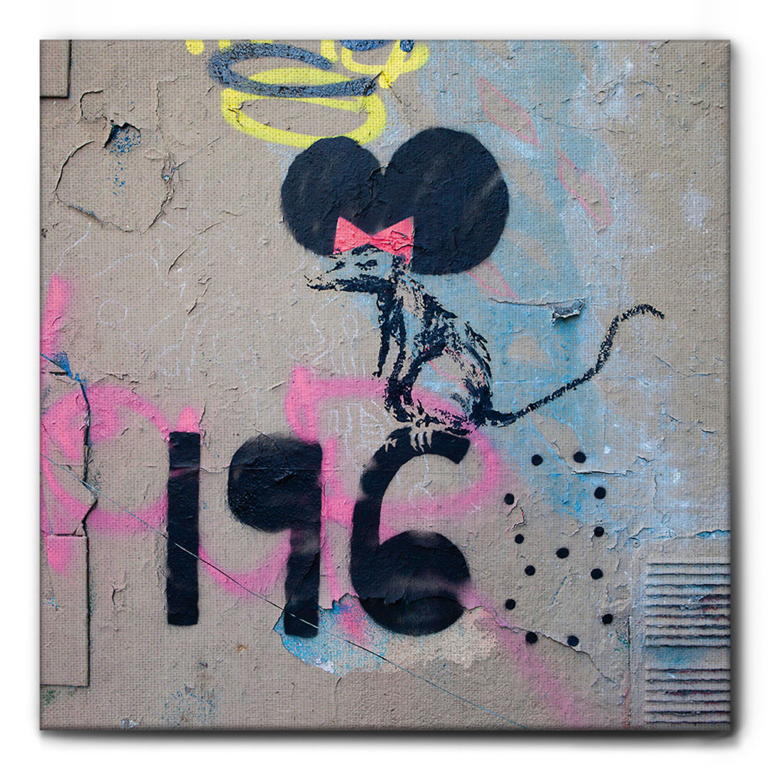 Leinwandbild Mouse 1968 von Banksy