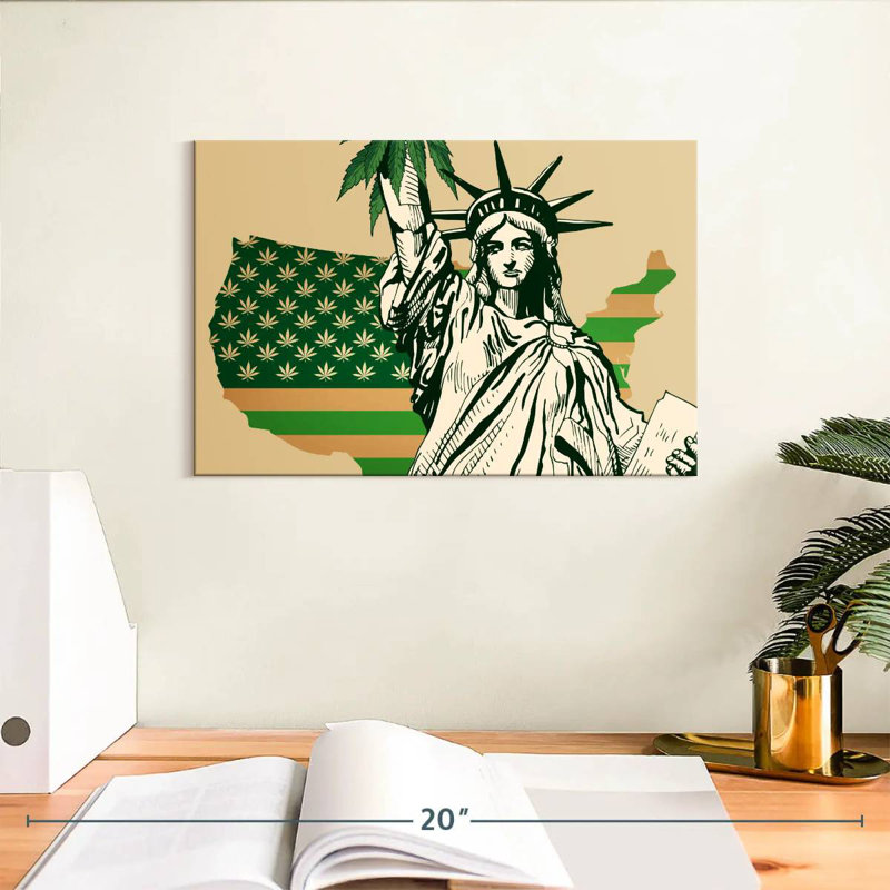 Marijuana US Flag, 8" H x 12" W