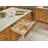Wood Base Cabinet Two-Tier Replacement Drawer System (No Slides)