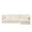 Canapé modulaire en L avec housse en L, canapé-lit à siège profond confortable avec repose-pieds convertible et 2 grands coussins, ensemble de canapé moderne surdimensionné à 3 places avec housse