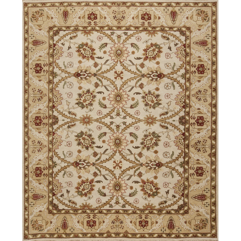 Mahal Hand Knotted Wool Area Rug, Rectangle 8' x 10'