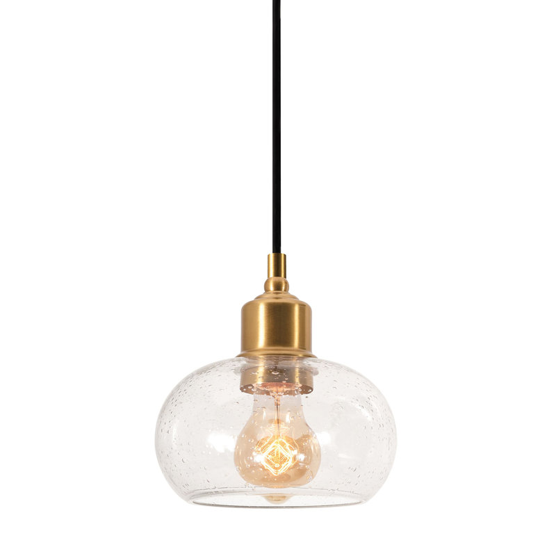 1 - Light Simple Pendant, Vintage Gold