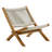 Vienna 3-Piece Outdoor Patio Teak And Rope Folding Lounge Chairs And Side Table In Natural-105239753