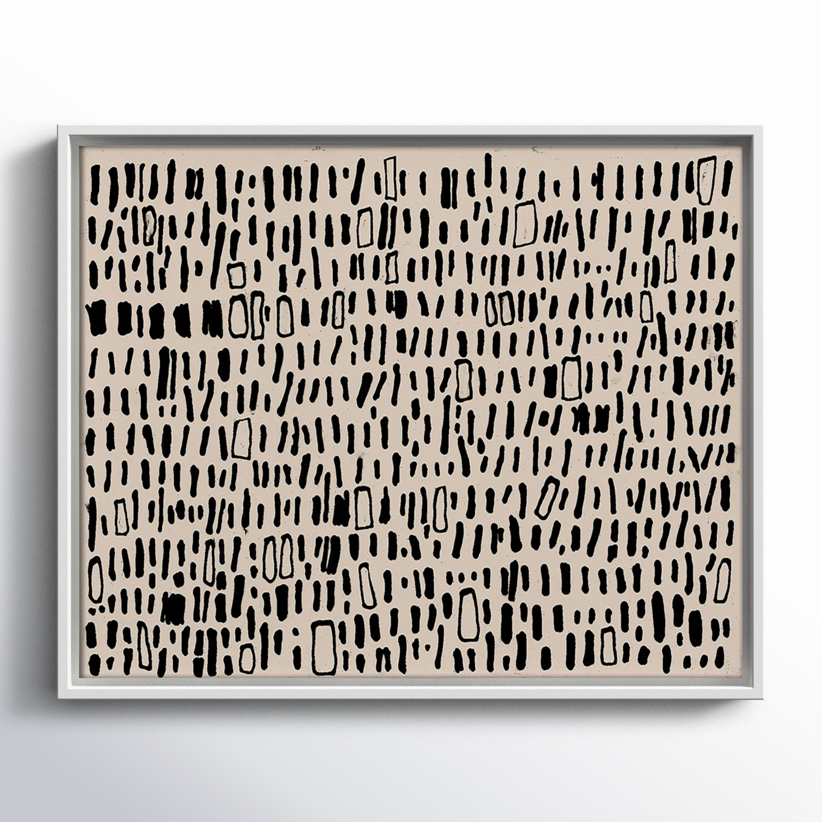 Timber "Tribal Code" Print by Filippo Ioco, 19.5" H x 25.5" W, White