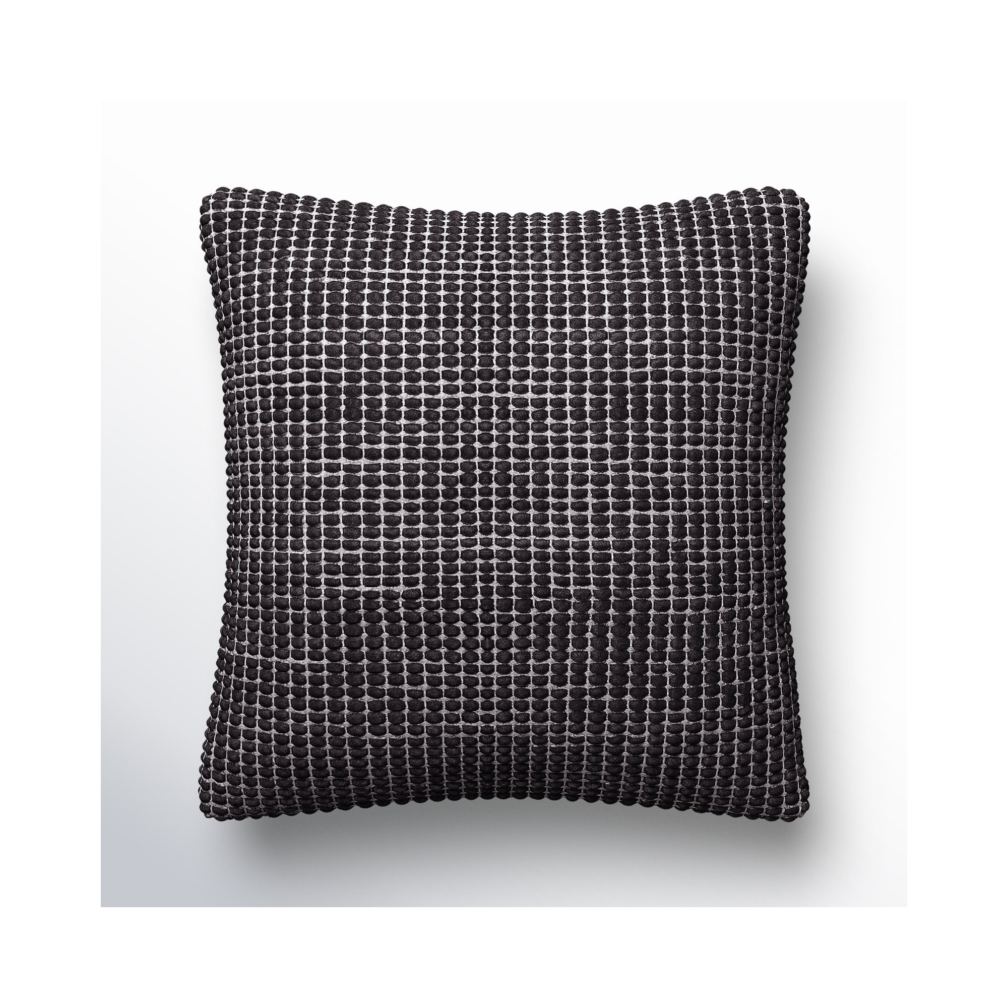 Waverly Wool Throw Pillow, 20" x 20", Pillow Cover Only - No Insert, Black